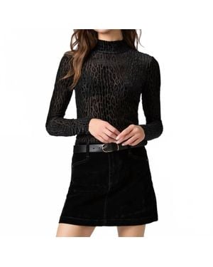 PAIGE Ursula Long Sleeve Top - Black