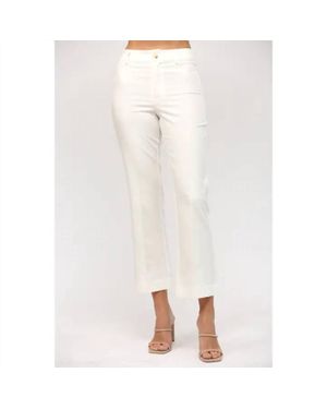 Fate Stancil Pintuck Pant - White