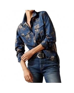 Ariat Wolseley Long Sleeve Blouse - Blue