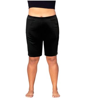 On The Plus Side Cotton Jersey Shorts - Black