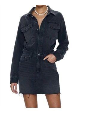 Pistola Nina Long Sleeve Mini Dress - Blue