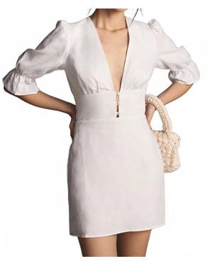 Reformation Linen Summer Dress - White