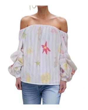 VAVA Eyewear Off Shoulder Top - Multicolor