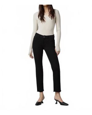 DL1961 Mara Straight Mid Rise Instasculpt Ankle Jeans - Black