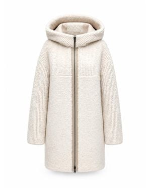 Alaska® Outerwear Reversible Faux Fur & Suede Hooded Jacket - White