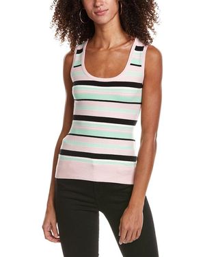 JoosTricot Striped Sleeveless Silk-Blend Sweater - White