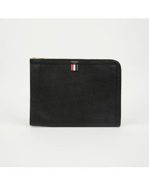 Thom Browne Pebble Document Clutch - Black