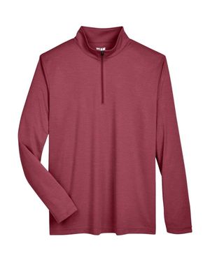 Team 365 Zone Sonic Heather Performance Quarter-Zip Pullover - Red