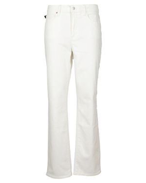 PAIGE Relaxe Noella Ecru Pants With Five-Pocket Design - White