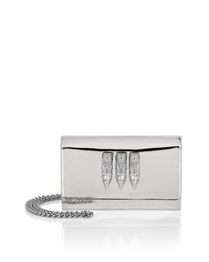 Philipp Plein Mirror Leather Clutch - White