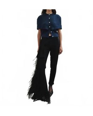 Hellessy Caspian Short Sleeve Cardigan - Blue