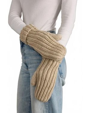 Panache Knit Mittens - Natural