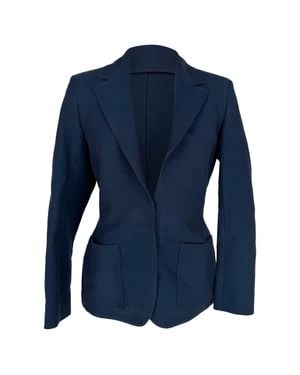 Lanvin Single-Breasted Blazer With Pockets - Blue