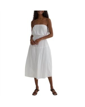 Bella Dahl Ruffle Hem Midi Dress - Gray