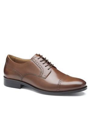 Johnston & Murphy Reeve Cap Toe Dress Casual Lace-Up Shoe - Brown
