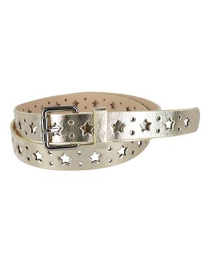 CTM Metallic Star Notch Belt