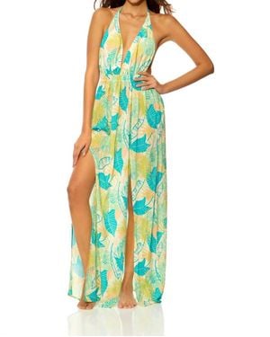 Vintage Ibiza Tahiti Halter Dress - Green