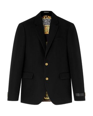 Versace Tailored Wool Jacket - Black