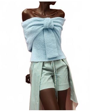 Hellessy Gleam Off Sholder Cape - Blue