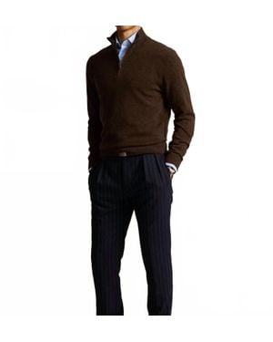 Polo Ralph Lauren Merino Wool Quarter Zip Sweater - Black