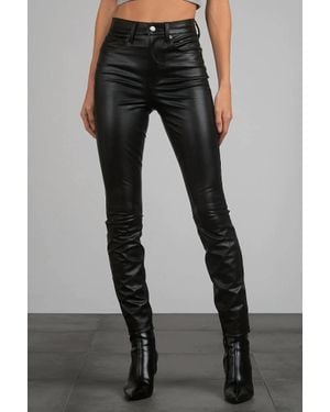 Elan Kylie Faux Leather Jean - Black