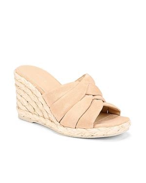 Vince Gilian Woven Strap Wedge - Natural