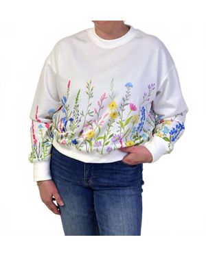 Jess Lea Wildflower Fields Pullover Sweater - Blue