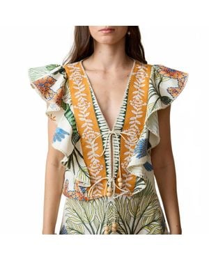 Aylaya Medellin V-Neck Top - Multicolor
