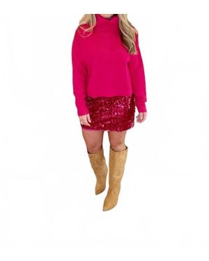 Sugarlips Cressida Sequin Skirt - Red