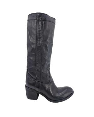 Madison Maison Leather Knee-High Pull-On Boot - Gray