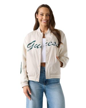 Guess Georgina Varsity Logo Jacket - Blue
