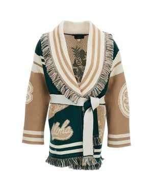 Alanui College Of Aloha Wool-Blend Cardigan - Black