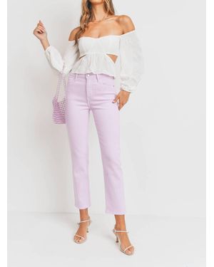 Just Black Denim Cigarette Slim Jean - Pink