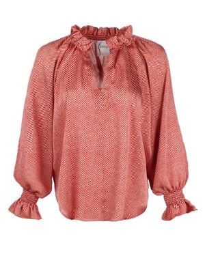 Finley Herringbone Candace Top - Pink