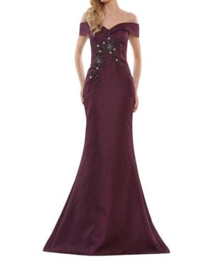 Colors Dress Off Shoulder Gown - Purple