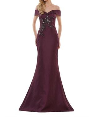 Colors Dress Off Shoulder Gown - Purple