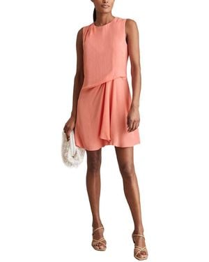 Reiss Elina Short Drape Dress - Red
