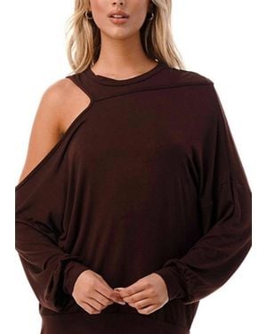 VAVA Eyewear Millie Open Shoulder Top - Brown