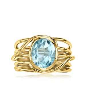 Ross-Simons Sky Topaz Highway Ring - Metallic