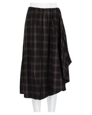 Our Legacy Asymmetrical Draped Tencel Midi Skirt - Black