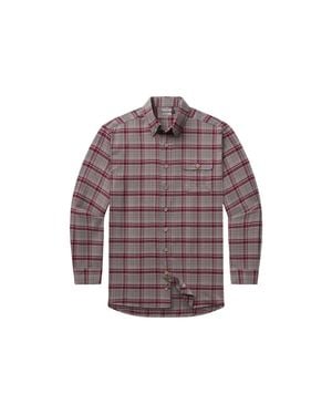 Southern Marsh Dewitt Plaid Flannel Button Down - Purple