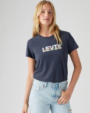 Levi's Graphic Perfect T-Shirt Short Sleeve Crew Neck Pal85 - Blue