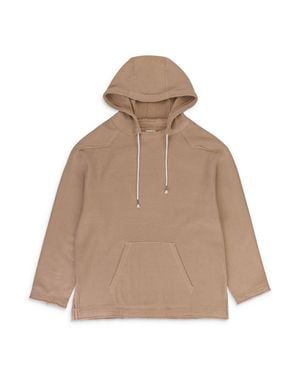 Facis Loop Wheel Hood Parker Hoodie - Brown