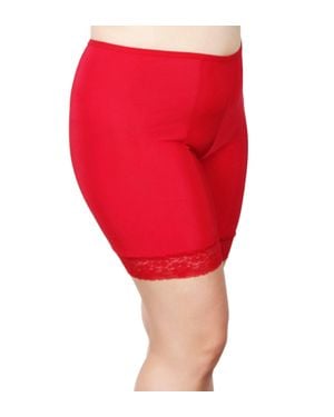 Undersummers by CarrieRae Fusion Moisture Wicking Anti Chafing Shortlette Slipshort 7" - Red