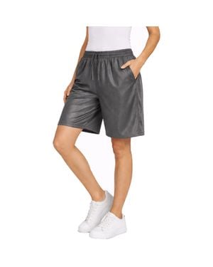 Jump Start Loose Fit Moisture-Wicking Performance Dazzle Shorts - Gray