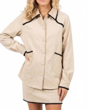 Strut & Bolt Sandy Suede Shirt - Natural
