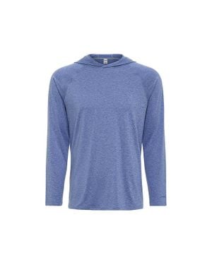 In the Rough Cationic Yarn Heathered Hoodie Tees - Blue