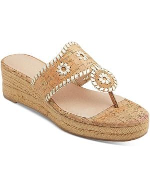 Jack Rogers Metallic Cork Wedge Sandals