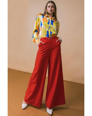 TRUEDAMES Sweet Feelings Woven Pants - Red