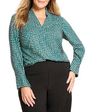NIC+ZOE Plus Shadow Dot Top - Blue